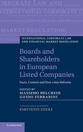 book Boards and Shareholders in European Listed Companies: Facts, Context and Post-Crisis Reforms