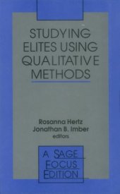 book Studying Elites Using Qualitative Methods