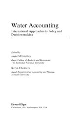 book Water Accounting : International Approaches to Policy and Decision-making