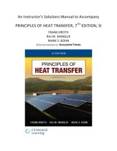 book Principles of Heat Transfer 7th Edition SI Units Solutions Manual