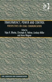 book Transparency, Power, and Control: Perspectives on Legal Communication