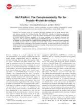 book SARAMAint: The Complementarity Plot for Protein–Protein Interface