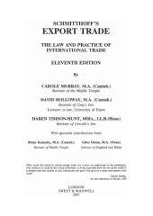 book Schmitthoff: The Law and Practice of International Trade