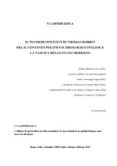 book Il pensiero politico di Thomas Hobbes: fra il contesto politico e ideologico inglese, e la nascita dello stato moderno