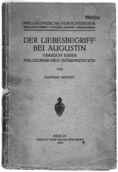 book Der Liebesbegriff bei Augustin. Versuch einer philosophischen Interpretation