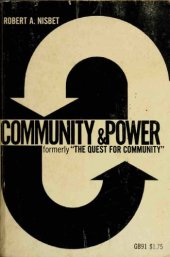 book Community and Power (formerly The Quest for Community)