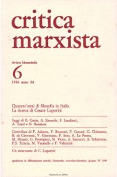 book «Critica Marxista» 6/1986. Quarant'anni di filosofia in Italia. La ricerca di Cesare Luporini