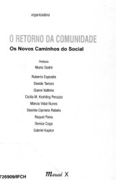 book O retorno da comunidade: os novos caminhos do social