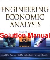 book Engineering Economic Analysis, Solutions