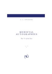 book Medieval Autographies: The “I” of the Text