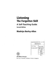 book Listening  The Forgotten Skill  A Self-Teaching Guide