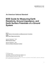 book IEEE Guide for Measuring Earth Resistivity, Ground Impedance, and Earth Surface Potentials of a Ground System