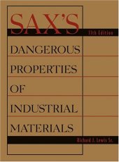 book Sax's Dangerous Properties of Industrial Materials