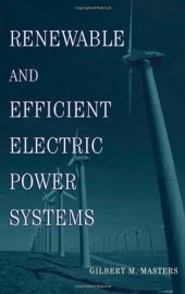 book Renewable and Efficient Electric Power Systems