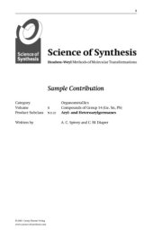 book Science of Synthesis: Houben-Weyl Methods of Molecular Transformations: Category 1: Organometallics