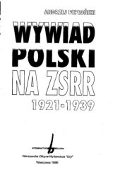 book Wywiad Polski na ZSRR 1921-1939