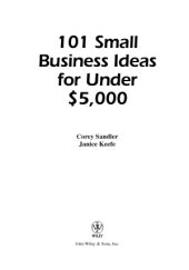 book 101 Small Business Ideas for Under $5000