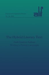 book The Hybrid Literary Text: Arab Creative Authors Writing in Foreign Languages