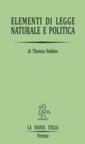 book Elementi di legge naturale e politica