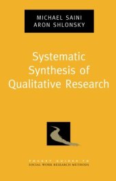 book Systematic Synthesis of Qualitative Research