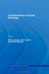 book Contributions to Social Ontology