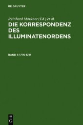 book Die Korrespondenz des Illuminatenordens, 1776-1781