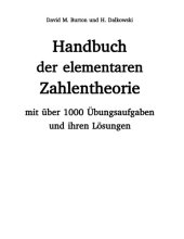 book Handbuch der elementaren Zahlentheorie