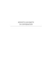 book Kenneth Goldsmith in conversation