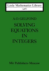 book Solving Equations in Integers