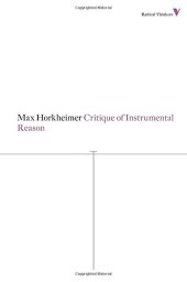 book Critique of Instrumental Reason