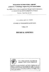 book Course of Theoretical Physics: Physical Kinetics 