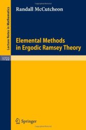 book Elemental Methods in Ergodic Ramsey Theory