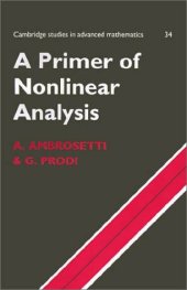 book A primer of nonlinear analysis