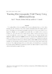 book Teaching Electromagnetic Field Theory Using Differential Forms (IEEE Trans. Educ.)