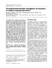 book Tricarbonylchromium complexes of styrenes in radical copolymerization