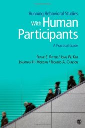 book Running Behavioral Studies With Human Participants: A Practical Guide