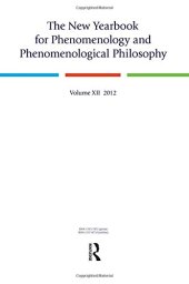 book The New Yearbook for Phenomenology and Phenomenological Philosophy: Volume 12