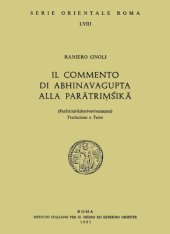 book Commento alla Paratrimsika (Paratrimsikatattvavivaranam)