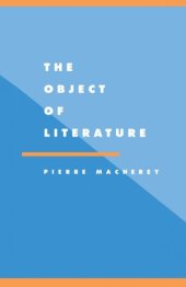 book The Object of Literature