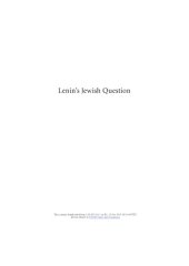 book Lenin’s Jewish Question