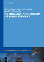 book Metrology and Theory of Measurement