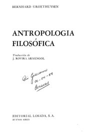 book Antropologia Filosofica