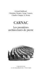 book Carnac : Les premières architectures de pierre