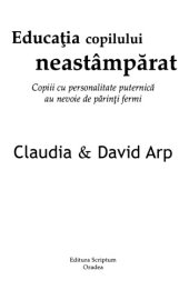 book Educatia copilului neastamparat