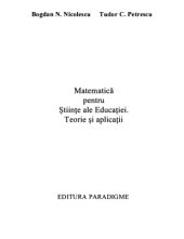 book Matematica pentru stiinte ale educatiei