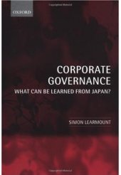 book Corporate Governance: What Can Be Learned from Japan?