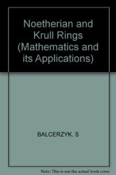 book Commutative Noetherian and Krull Rings