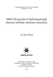 book MOCVD growth of GaN-based high electron mobility transistor structures