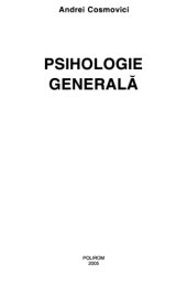 book Psihologie generala