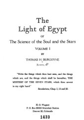 book The Light of Egypt volume I or The Science of the Soul and the Stars